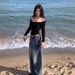 Women's Clothing Retro Style Jeans Women's Wide Leg Pants Old Ins Style Mopping Trousers_mkmklike.com