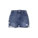 Women's Clothing High-Waisted Ripped And Frayed Denim Shorts Versatile Hot Pants For Summer_mkmklike.com