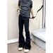Men's Clothing Ro Style Ribbon Stretch Pants High Street Cleanfit Flared Stacked Feeling Mopping Denim Trousers Men's Trend_mkmklike.com