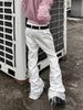 Men's And Women's Street Style Washed Distressed Tie Dye Flared Jeans Loose Fit Slimming Straight Leg Floor Length For Spring And Autumn_mkmklike.com