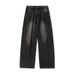 Retro Washed Silhouette Jeans Men's Scimitar Pants Loose Long Pants_mkmklike.com