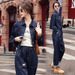 Hong Kong Style INS Workwear Denim For Women 2023 Spring And Autumn New Casual High-End Two-Piece Set_mkmklike.com