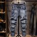 Factory Direct Sales Heavy Industry Washed Retro Jeans Men European And American Foreign Trade Drawstring Multi-pocket Tooling Harlan Pants Men_mkmklike.com