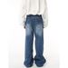 Men's Clothing New Seasons Black And Gray Old Retro Trendy Casual Jeans_mkmklike.com