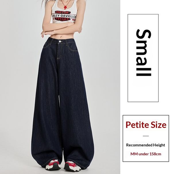 Clair Hot Selling Denim Blue Jeans For Women, Autumn And Winter 2025 New High Waist Straight Loose Retro American Style Wide_mkmklike.com