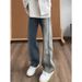Men's Blue Gradient Jacquard Jeans High-End American Fashion Brand Summer Flared Trousers Design Narrow Fit_mkmklike.com