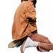 Relaxed Fit Denim Jacket For Men & Women - Oversized Casual Cotton Coat With Drop Shoulder In Light Blue, Orange Red, Brown (S/M/L/XL)_mkmklike.com