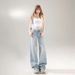 In-stock American Retro Low-waist Loose Wide-leg Pants Women, Versatile Spring-summer Straight Jeans, Available For_mkmklike.com