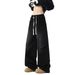Men's Clothing Men's Retro Style Elastic Waist Jeans High Street Clean Fit Wide Leg Loose Casual Long Pants Versatile Diagonal Cut_mkmklike.com