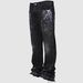 Cross-Border New Men's Pants European And American Street Fashion Ins Hot Elastic Embroidered Denim Straight-Leg_mkmklike.com