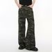 Men's Clothing Autumn Retro High Street Camouflage Straight Wide Leg Jeans_mkmklike.com