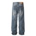 Washed Vintage Wide-Leg Jeans For Men Oversize American Style Faded Loose Casual Straight-Leg Trousers Trendy_mkmklike.com
