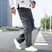 Men's Clothing Men's Cargo Workwear Jeans - Oversized Utility Denim Pants With Multi-Pockets (Gray, S-XXL)_mkmklike.com