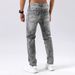 Men's Clothing New Denim Trousers Ins Trendy Black Slim Thick Line Denim Pants_mkmklike.com