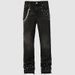 Laike Men's Rhinestone Embellished Stretch Denim Jeans, Straight Leg Casual Pants For Streetwear Fashion_mkmklike.com
