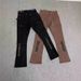 Inspired Workwear Jeans – Stretch Flared Cargo Pants With Zip Detailing (S-XL, 80% Cotton, Black/Brown)_mkmklike.com