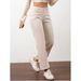 Women's Slimming Straight Leg Denim Trousers American Style Apricot Color Fashionable Trendy Stretchy Casual Versatile For All Seasons_mkmklike.com