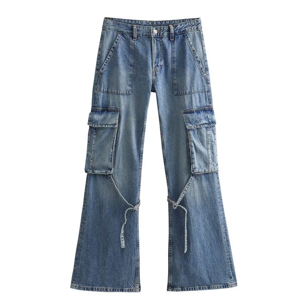 Women's Workwear Straight Leg Jeans - Mid Rise Stretch Denim Pants For Street Style Fashion (Black, Coffee, Peacock Blue)_mkmklike.com