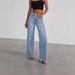 Women's Relaxed Straight Leg Jeans - Comfortable Cotton Denim With Vintage Wash (Black/Light Blue/Dark Blue/Gray)_mkmklike.com