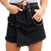 Women's Clothing Dress High Waist Denim Shorts Skirt With Stitching_mkmklike.com