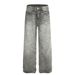 Paint Splatter Vintage Denim Straight Long Punk Ink Splash Crease Washe Graient Street Style Wie Leg Pants Men's_mkmklike.com