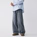 Men's Clothing Men's Straight Leg Jeans High Street Fashion Retro Trendy Brand Versatile Wide Leg Jeans For Men With Whiskers_mkmklike.com