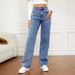 High Waist plus Size Women's Stretch Jeans Comfort Fit Straight Leg Trousers Casual Work Multiple Colors Sizes Black Blue Grey Wash_mkmklike.com