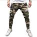 Suitable For All Seasons New Men's Jeans With Badge, Stretch Slim Fit, Elastic Cuffs, Camouflage Skinny Pants NK_mkmklike.com