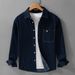 Autumn Simple Denim Versatile Men's Long Sleeved Shirt Casual Loose Men's Retro Youth Shirt_mkmklike.com