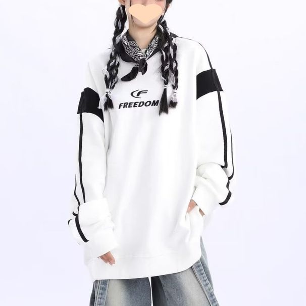 Japanese Retro Embroidery Design Unisex Workwear Spring New Loose Turn-Down Collar Color Block Jacket Flight Suit_mkmklike.com