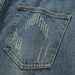 Men's Clothing Retro Claw Print Jeans - Korean Loose Straight Leg Pants, Light Blue Washed Denim With Stretch, Mid Rise Casual Trousers_mkmklike.com