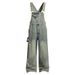 Men's Clothing Yellow Mud Colored Suspender Wide Leg Jeans Retro Washed Loose Casual Foreign Trade Popular Logging Jumpsuit Men_mkmklike.com