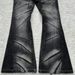 Men's Y2K Street Style Flared Jeans Double Waist Distressed Drawstring Design Gothic Retro Washed Trousers European American Cross Border_mkmklike.com