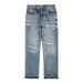 Men's Clothing High Street Distressed White Washed Paris Ripped Jeans_mkmklike.com