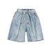 Hong Kong Style Retro Denim Shorts Men's Trendy Brand Loose Straight Internet Celebrity 5 Points Pants Ins Versatile Elastic Waist Dad Pants_mkmklike.com