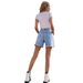 Trendy Girl Closet 40-In Stock-30760#Trendy Loose Casual High-Waisted Slimming Women's Denim Shorts_mkmklike.com