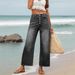 Women's Clothing Spring And Autumn New Jeans Loose Casual Versatile Simple Slim Straight Pants For Women_mkmklike.com