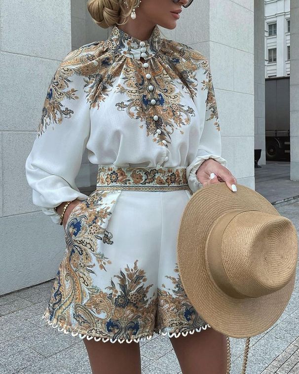 Women's Clothing women's fashion print suits_mkmklike.com