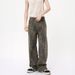 Men's Clothing High Street Retro Leopard Print Wide Leg Jeans Loose Fit Floor Length Pants For Men Denim For Formal & Casual_mkmklike.com