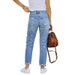 Women's Clothing High Stretch Small Feet Denim Trousers_mkmklike.com