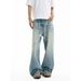 "American Vintage Washed Straight Leg Jeans For Men - Classic Whisker Pattern Cleanfit Denim Pants With Relaxed Wide Leg"_mkmklike.com