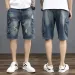 2025 2025 Summer Casual Loose Five Pockets Men's Denim Shorts Trendy Loose Workwear Pants Vintage Blue Jeans Loose Fit Comfortable_mkmklike.com