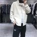 Autumn Winter Corduroy Trendy Brand Men's Cool Workwear Jacket Simple Solid Color Stand Collar Youth Korean Style Top_mkmklike.com