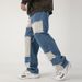 Men's Clothing Tassel jeans for men handsome style loose raw edge hip hop trousers color matching men's thin jeans_mkmklike.com