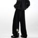Men's Clothing Vintage Embroidered Straight Leg Jeans For Men & Women - Classic Black Denim Pants With Retro Stitching, Comfortable Cotton Fabric_mkmklike.com