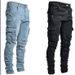 Men's Clothing Side Pocket Skinny Jeans Men's Jeans_mkmklike.com