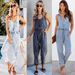 Women's Loose Sleeveless Denim Jumpsuit Spring Summer New Product Casual Wide Leg Overall Clothing For Females_mkmklike.com