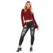 New Slim Fit Hip Lifting Small Foot Hole Women Jeans Manufacturer Spot_mkmklike.com