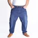 High Elastic Jeans Men's Fat Fat Fat Straight Winter Casual Large Size Trousers_mkmklike.com