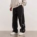 Men's New Embroidered High Street Trendy Brand Casual Legged Pants Men_mkmklike.com